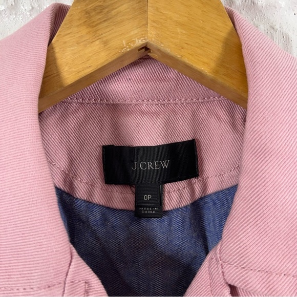 J. Crew Cotton Twill Peacoat Jacket in Pink 0P - Picture 2 of 7
